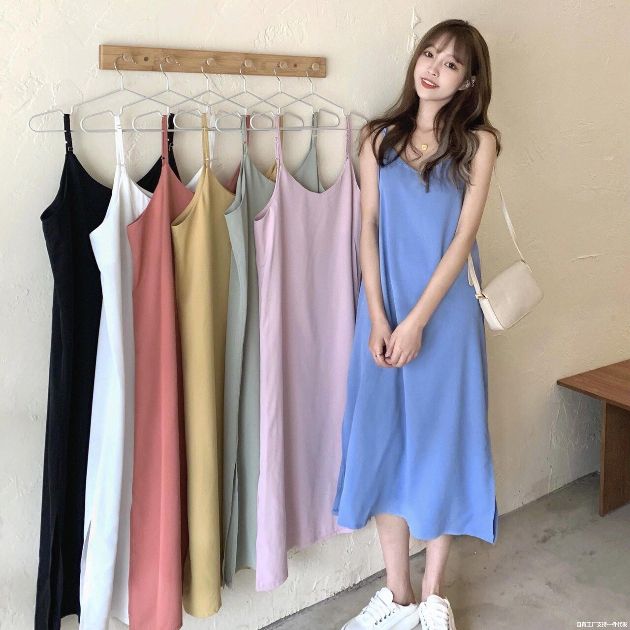 Váy Nữ 2 Dây Lụa-Đầm Nữ Dáng Dài Suông Thoải Mái