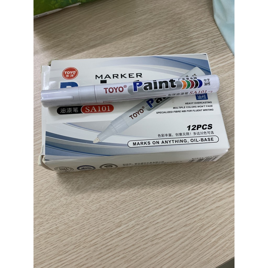 [HCM]Bút sơn TOYO Paint Marker SA101 - Bút repaintđủ 11 màuche phủ vết xước trên giày vẽ lốp xe trang trí bề mặt kim loại nhựa kính gỗ cao su