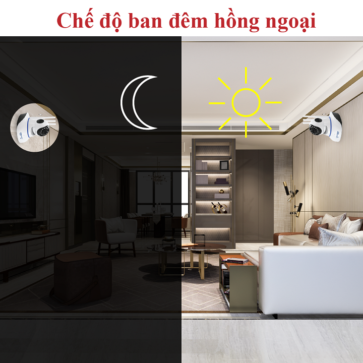 Camera wifi Camera IP YooSee WIFI Xoay 360 Độ Quan Sát Rõ Ngày Và Đêm FULL HD 1080p 3.0mpx Báo Động Chống Trộm Kèm Thẻ Nhớ - Chính Hãng