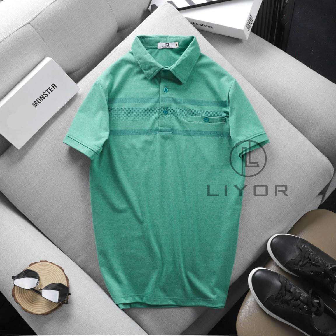 Áo thun nam cổ bẻ áo phông polo có cố cao cấp thiết kế form suông phù hợp 50-85kg (nhiều màu) Liyorshop - ACB4086