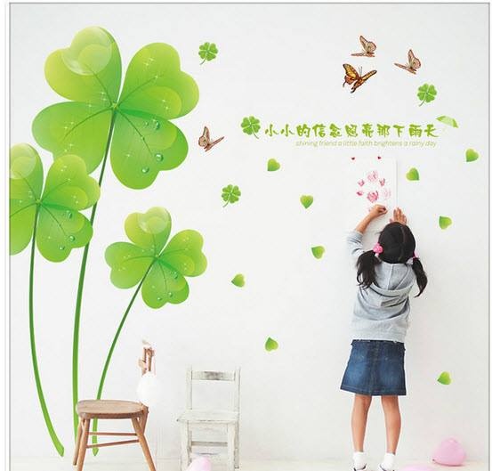 [HCM]DECAL DÁN TƯỜNG HOA CÁNH BƯỚM XANH