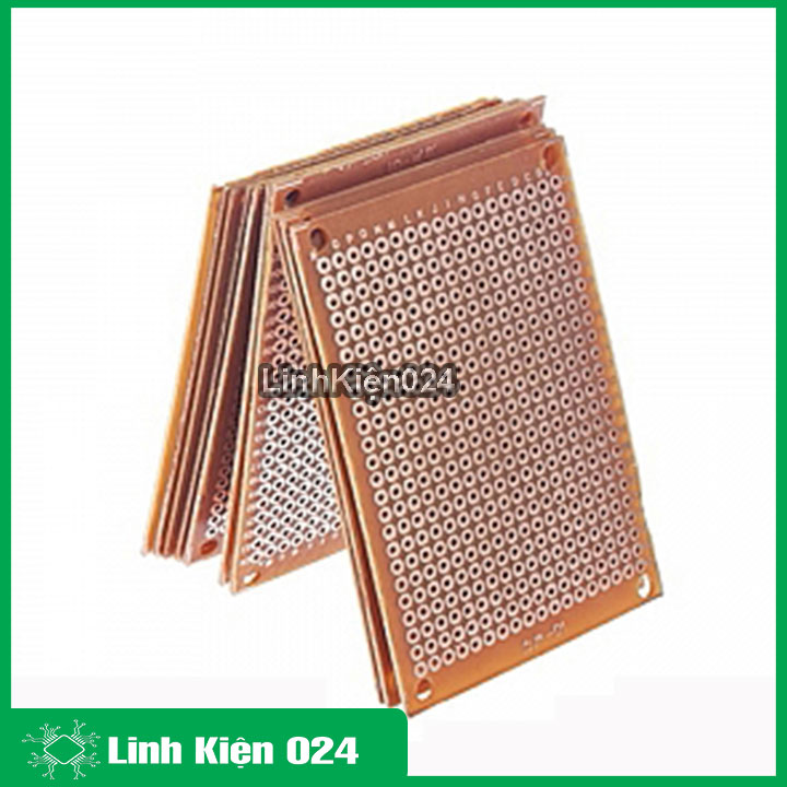 Bảng mạch đục lỗ sẵn pcb nâu kích thước 7x9cm