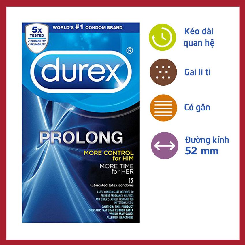 [HCM]Bao Cao Su Kéo Dài Thời Gian Quan Hệ Durex Prolong
