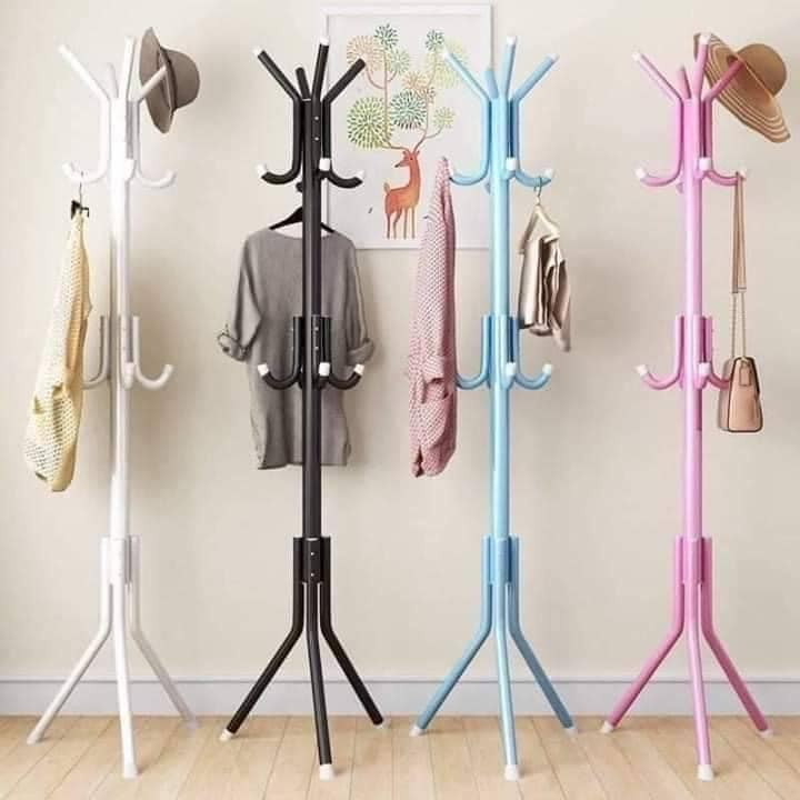 Cây treo túi nón áo khoác 3 tầng 9 móc - kệ treo đồ 9 nhánh thông minh
