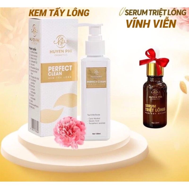 Combo Kem Tẩy Lông Huyền PHI Kèm SERUM Triệt Lông Vĩnh VIễn Chính Hãng HUYỀN PHI