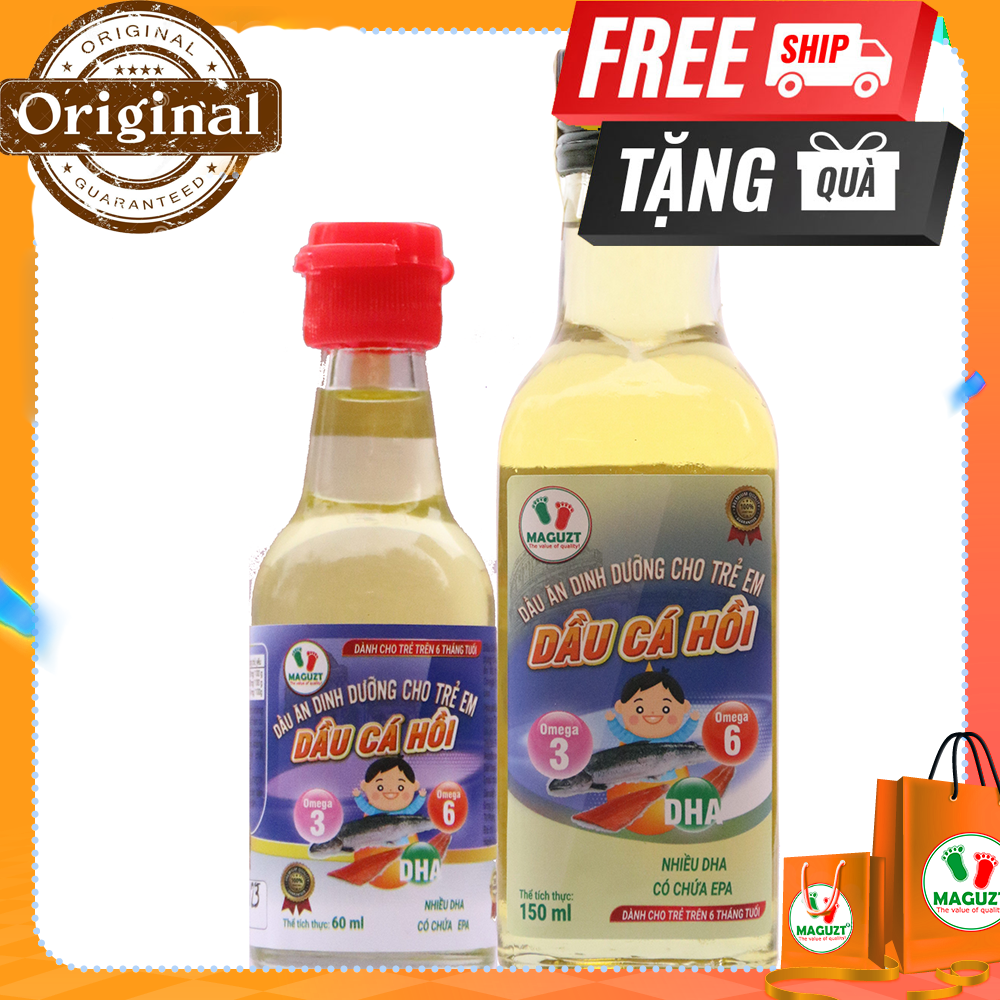 Dầu Cá Hồi Cho Bé Ăn Dặm Maguzt Nguyên Chất