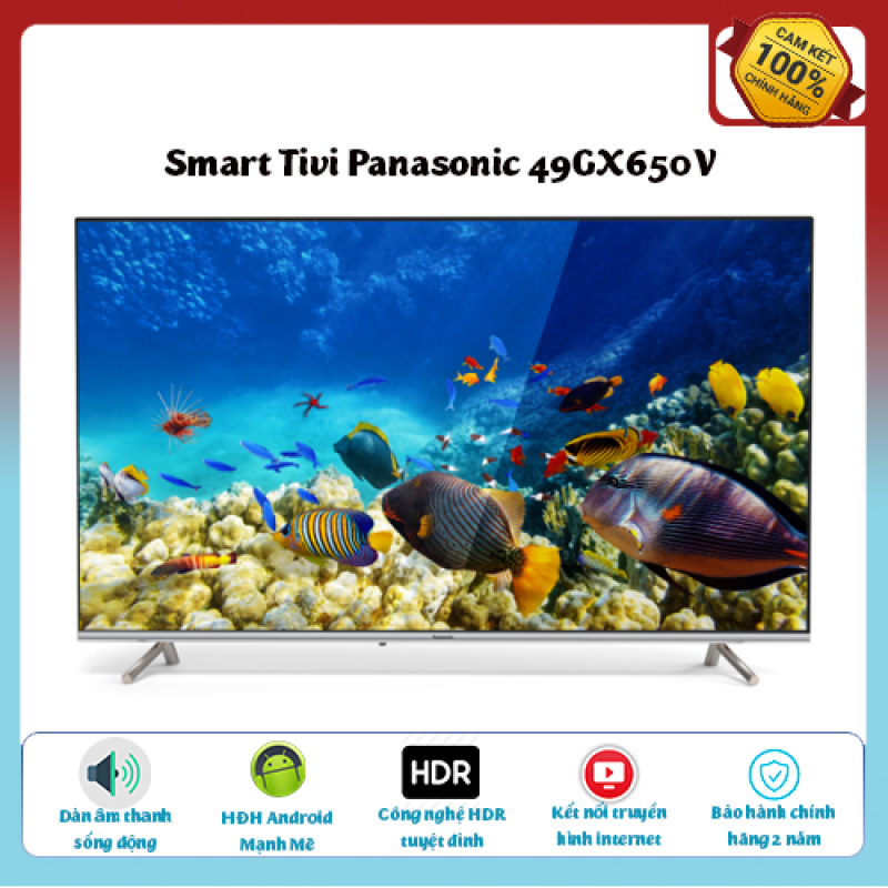 Bảng giá Smart tivi Panasonic 4K 49 inch TH-49GX650V- Công Nghệ Backlight Dimming, HDR,ULTRA HD 4K, Dolby Audio,Android 9.0  - Tivi chất lượng tốt - Bảo hành 2 năm