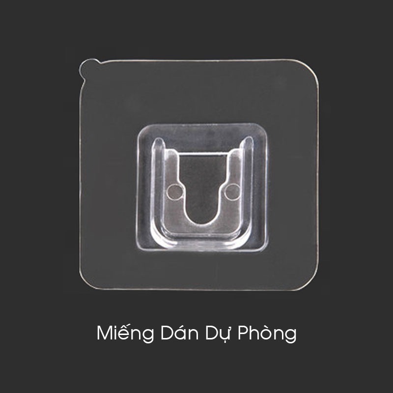 Bộ 2 Miếng dán U vuông TRONG 7x7cm