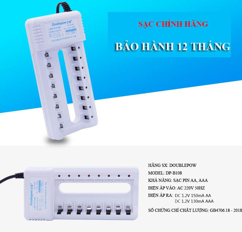 Sạc pin AA, AAA 8 cổng Double Pow DP - B108