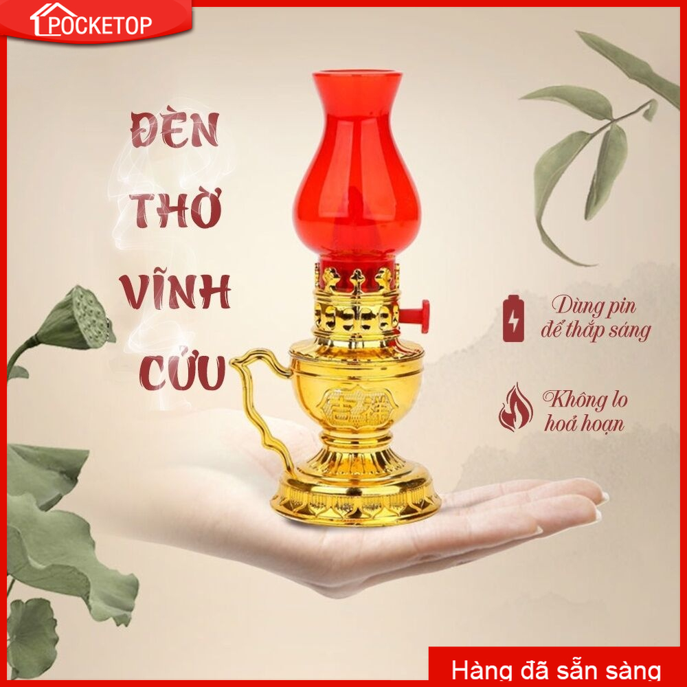 Đèn thờ vĩnh cửu POCKETOP thiết kế mộc mạc hài hòa trang trọng