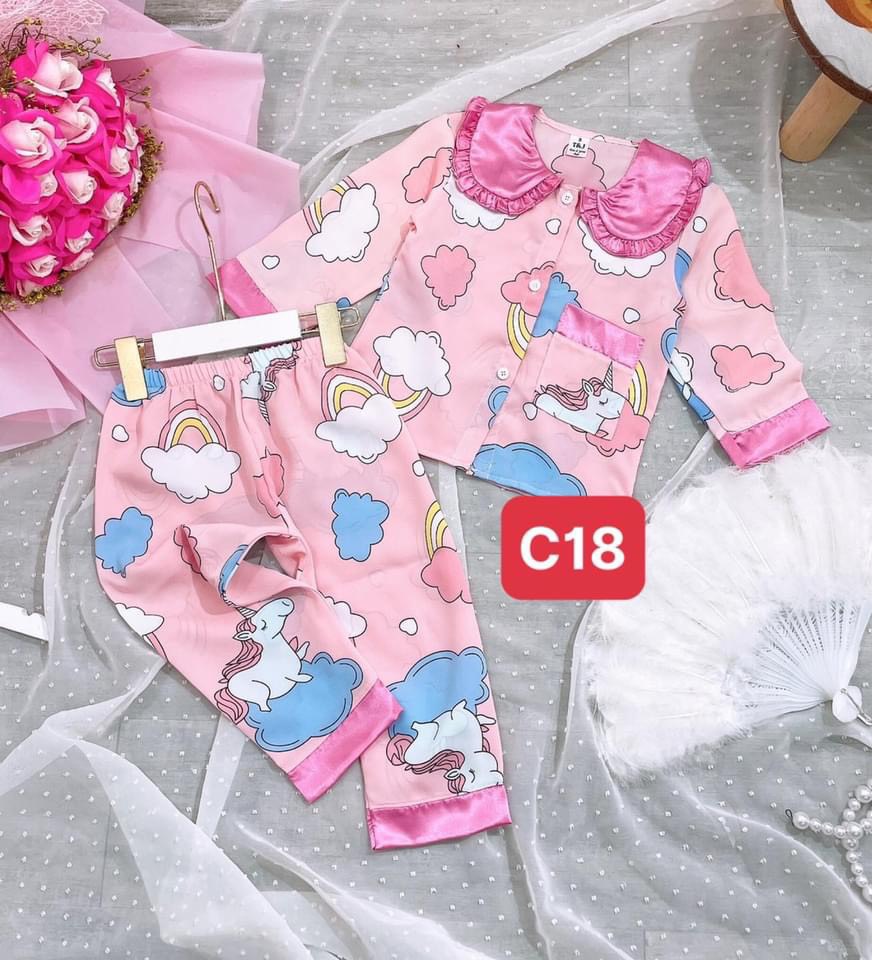 bô pijama lụa mango cho bé 22-35kg