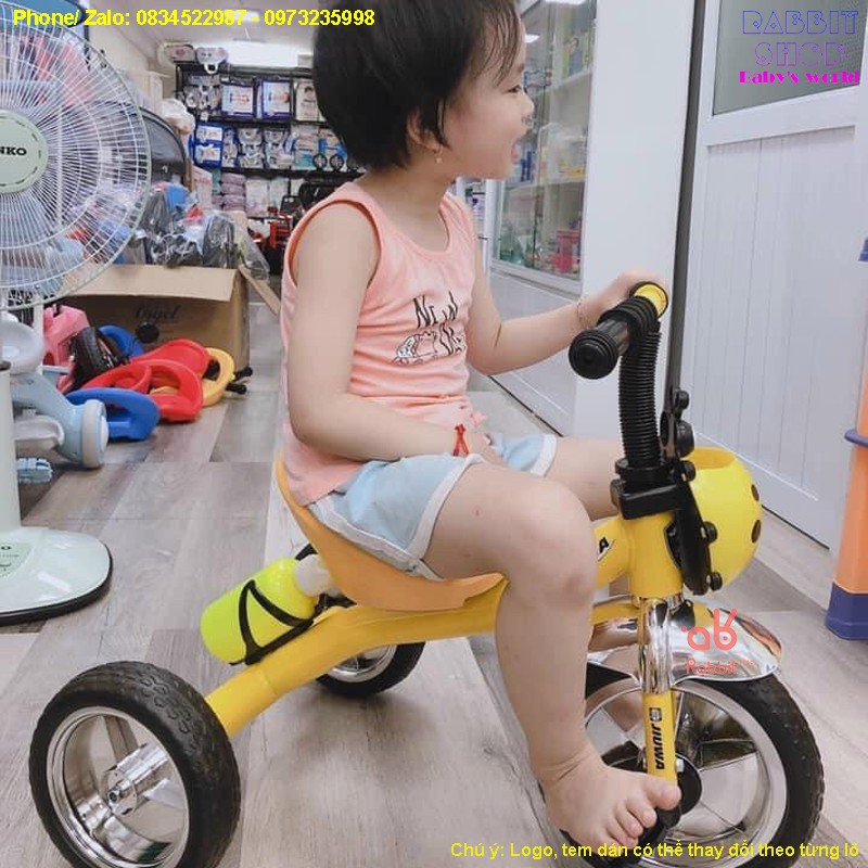 [XD3B] Xe đạp 3 bánh con bọ dừa bình nước cho bé