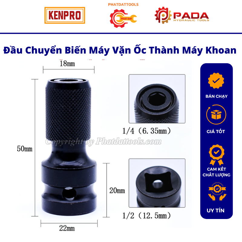 Đầu chuyển chụp khẩu sang đầu vặn vít