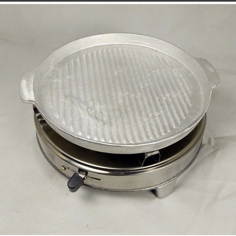 [COMBO] Bếp Cồn Inox Kèm Chảo Gang Nướng