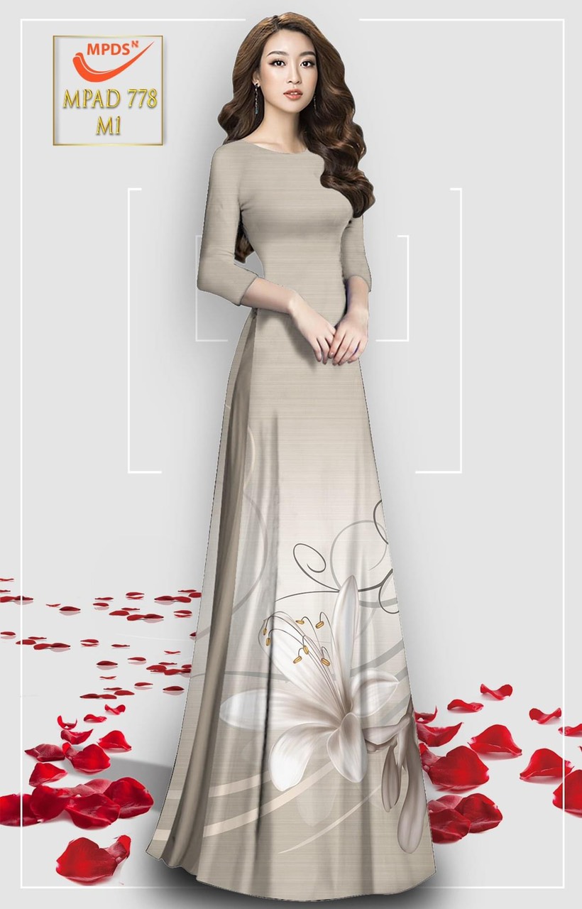 Vải áo dài in 3D VT
