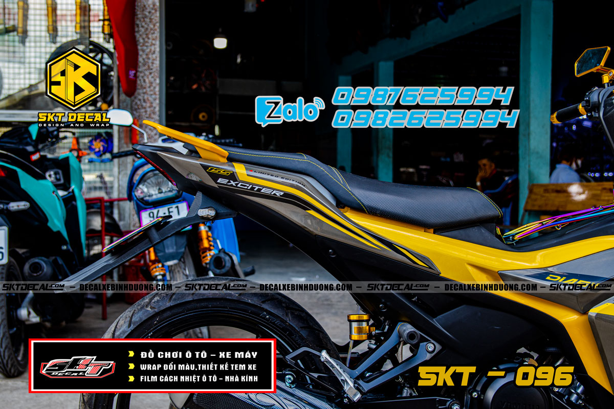 Tem Trùm Exciter 155 Xám Vàng 096