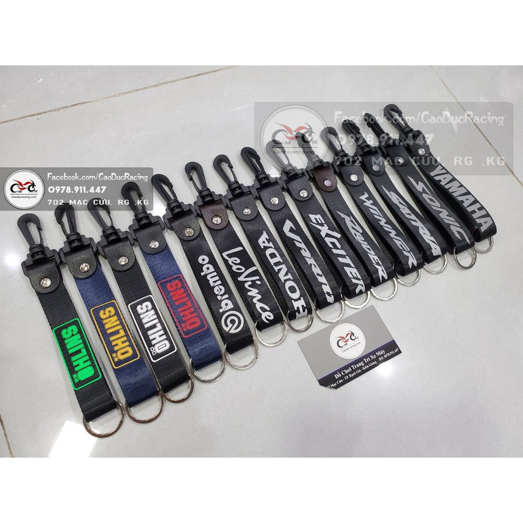Móc khóa dây kiểu tên xe