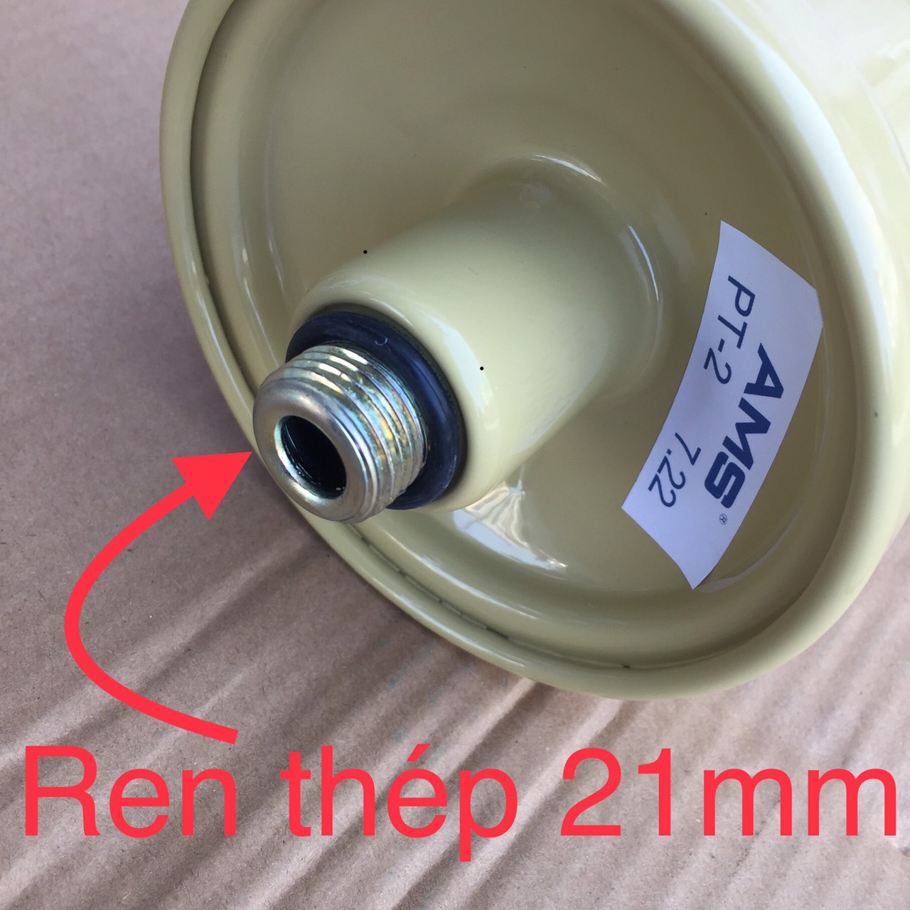 Bình tăng áp máy bơm ren thép 21mm cho mọi máy bơm