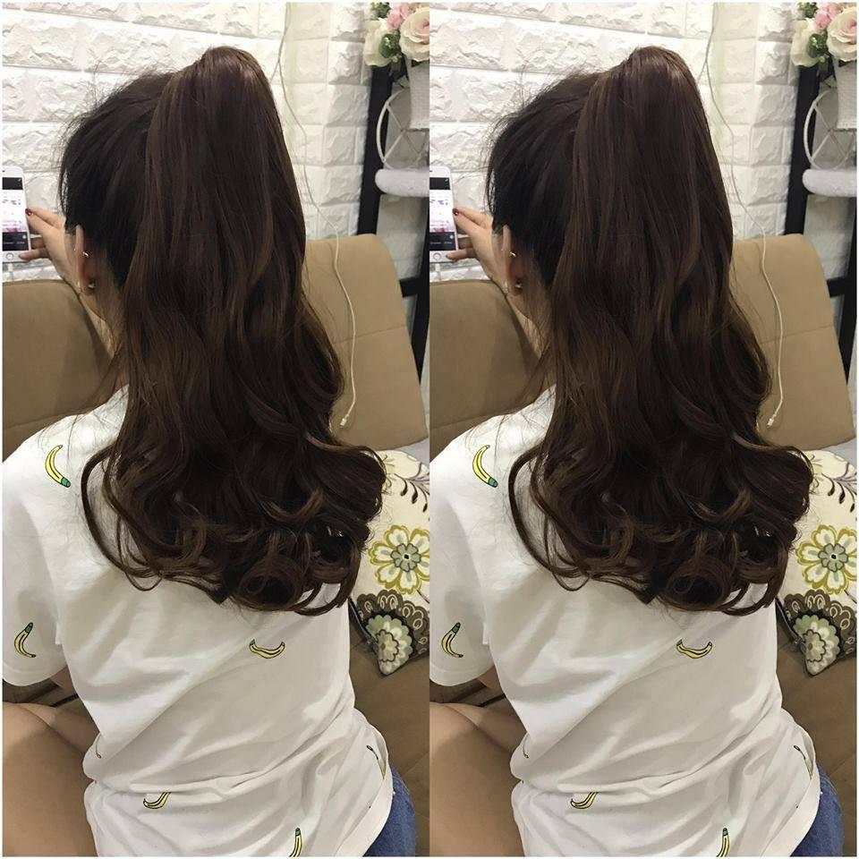 Tóc Giả Ngoạm Xoăn Lửng Hàng Cao Cấp Cho Nữ