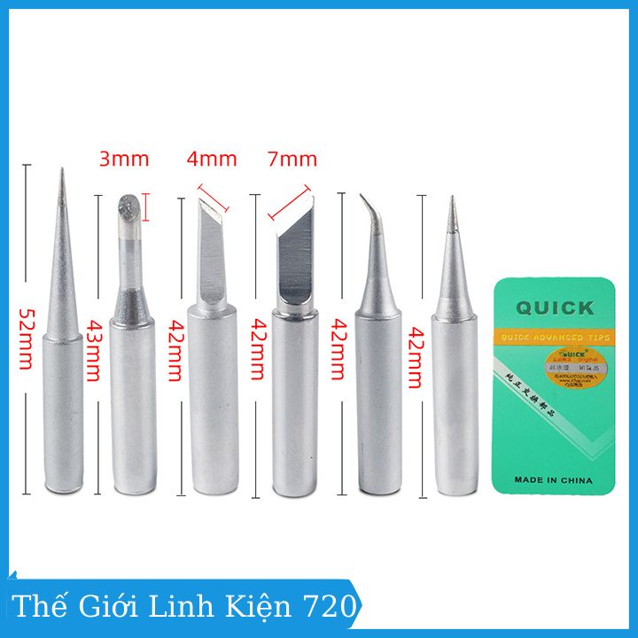Mũi hàn Quick 900M thay thế cho máy hàn Quick, Hakko 936 - 937
