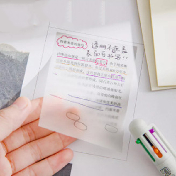 50 giấy note trong suốt tiện dụng , Bộ 50 giấy note ghi chú , Giấy note trong suốt chống thấm nước tiện lợi sáng tạo , Giấy note trong suốt ghi chú đơn giản tự dính , Bộ 50 tờ giấy note công việc chống nước , Phát Huy Hoàng