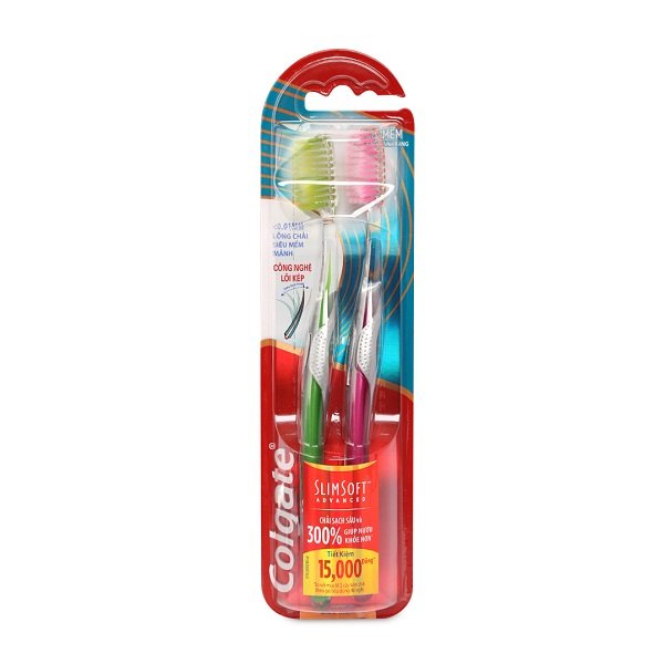 [Siêu thị WinMart] - Bộ 2 bàn chải đánh răng Colgate slimsoft advanced