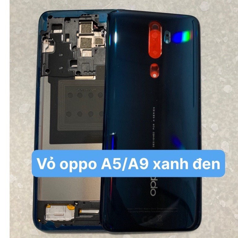 bộ xương vỏ oppo  A5/ 2020 (gồm:kính cam,phím bấm,lưng,sườn)