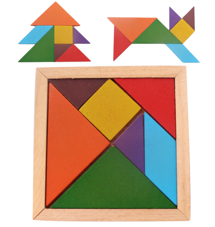 [HCM]Đồ Chơi Gỗ - Xếp Hình Trí Uẩn Tangram 7 mảnh