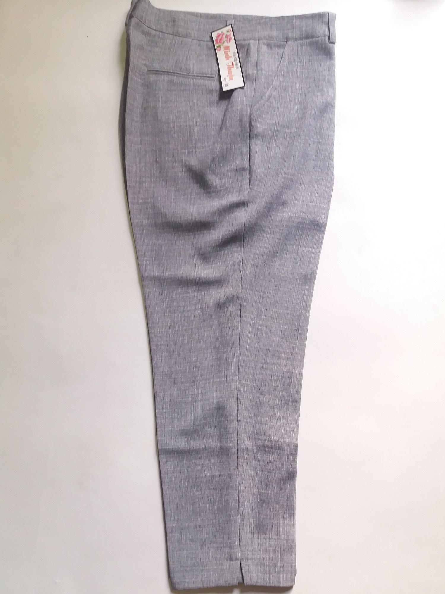 Quần Kaki 4 Chiều Nữ Xám Khói