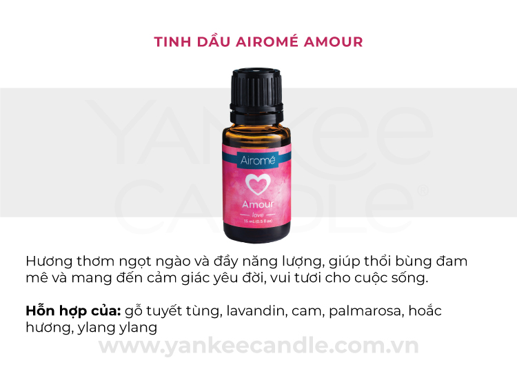 Tinh dầu Airomé Yankee Candle - Amour 15ml