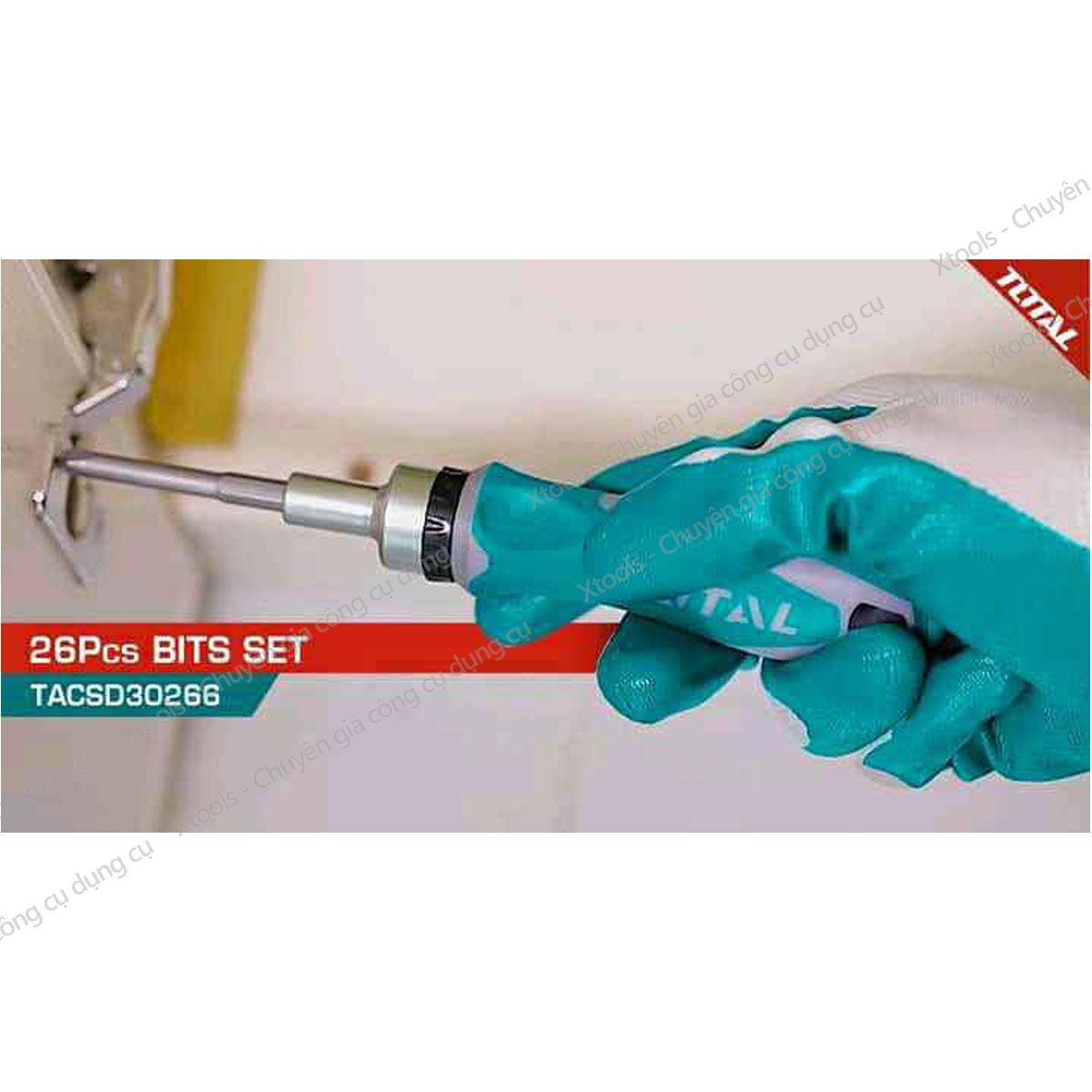 Bộ tua vít đa năng 26 chi tiết TOTAL TACSD30266 bộ tuốc nơ vít được làm từ titanium siêu bền, thiết kế nhỏ gọn và kích thước đa dạng, dễ sử dụng