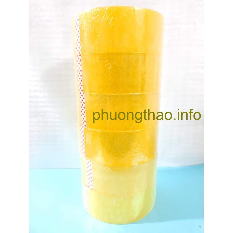 1 Cuộn băng dính đóng hàng, dán thùng siêu dính lõi mỏng.