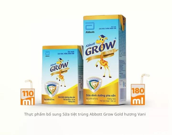 Thùng Sữa Pha Sẵn Abbott Grow nước 180ml Hương Vani