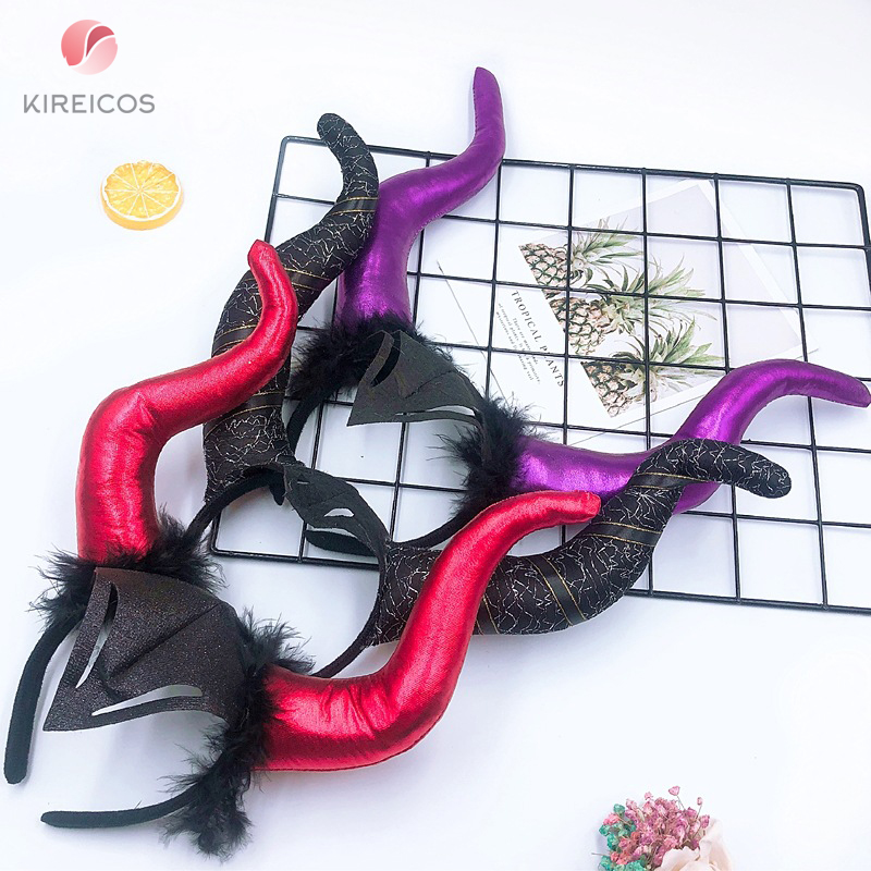 [HCM]Cài Tóc Halloween Sừng Maleficent Đủ Màu - kireicos