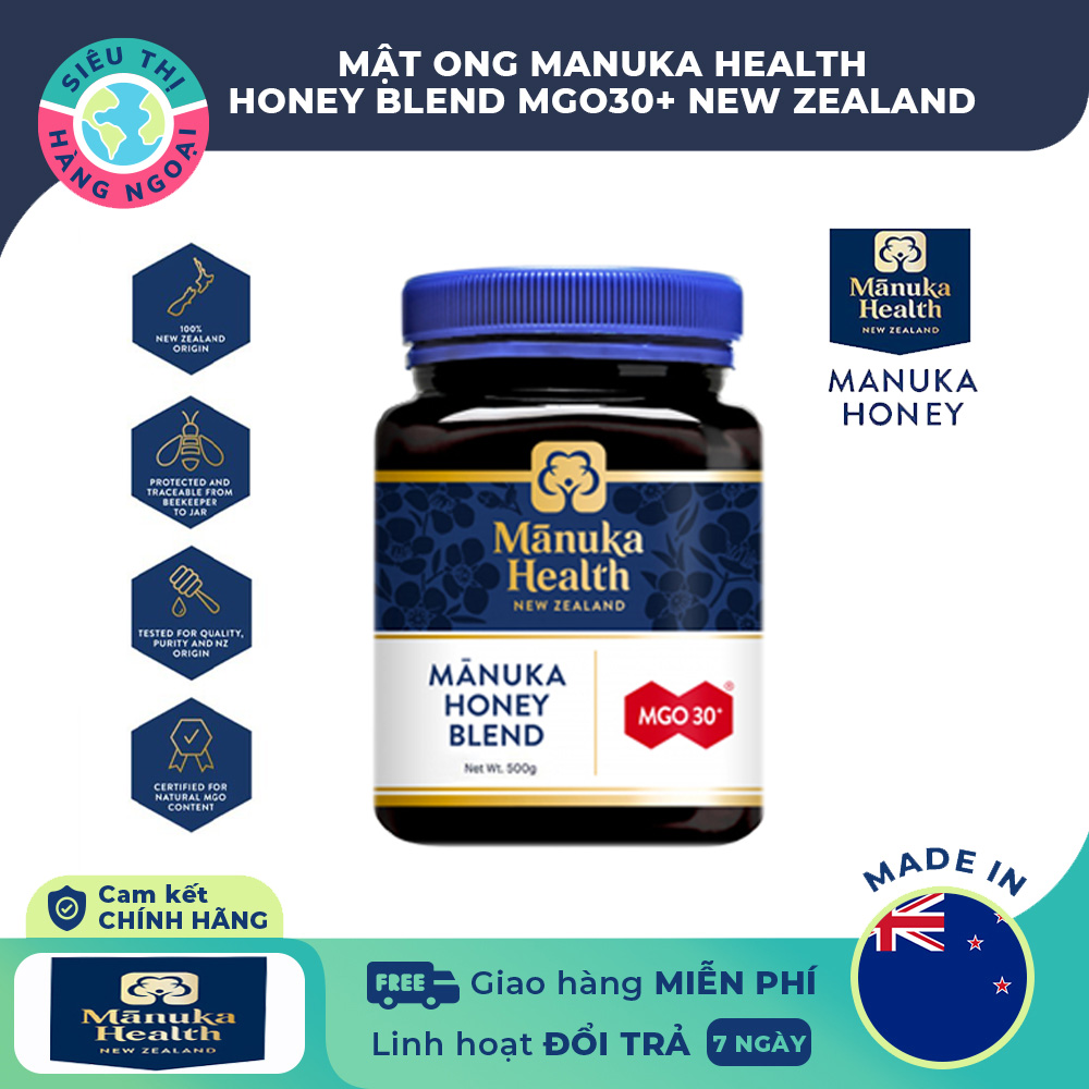 HCMMật ong Manuka-Honey Manuka Health MGO 30+ 500g Exp2025Làm lành vết
