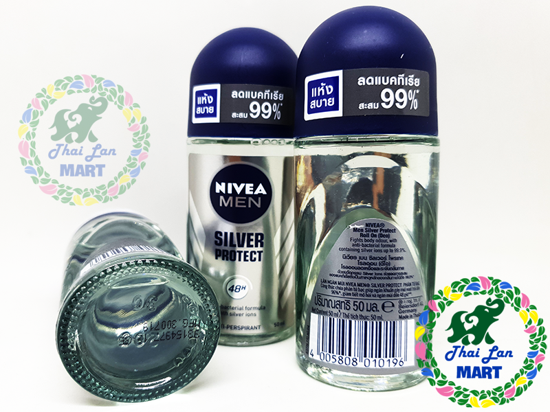 [HCM]Lăn Khử Mùi Nivea Men Silver Protect 50ml ( phân tử bạc )