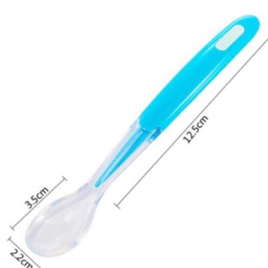 Thìa/Muỗng Ăn Dặm Silicon Cán Dài Siêu Mềm Dẻo Cho Bé.