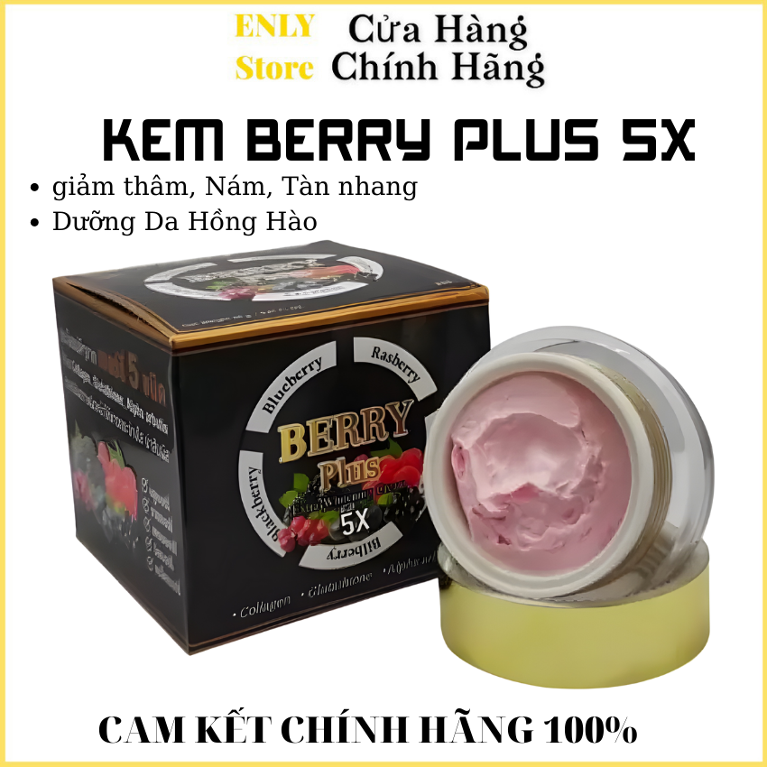 Kem trắng da 4K Berry Plus 5X ,giảm nám, tàn nhang  WHITENING CREAM 20gr