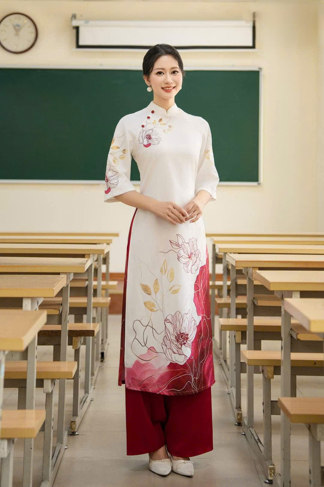 set áo dài xuân 2024