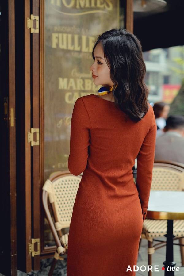 Knit dresses poly xốp 322DR9009 ADOREDRESS