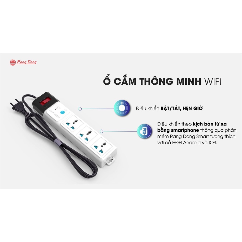 Ổ universal wall socket smart 3 spoke load WiFi Dawn timer turn off automatically