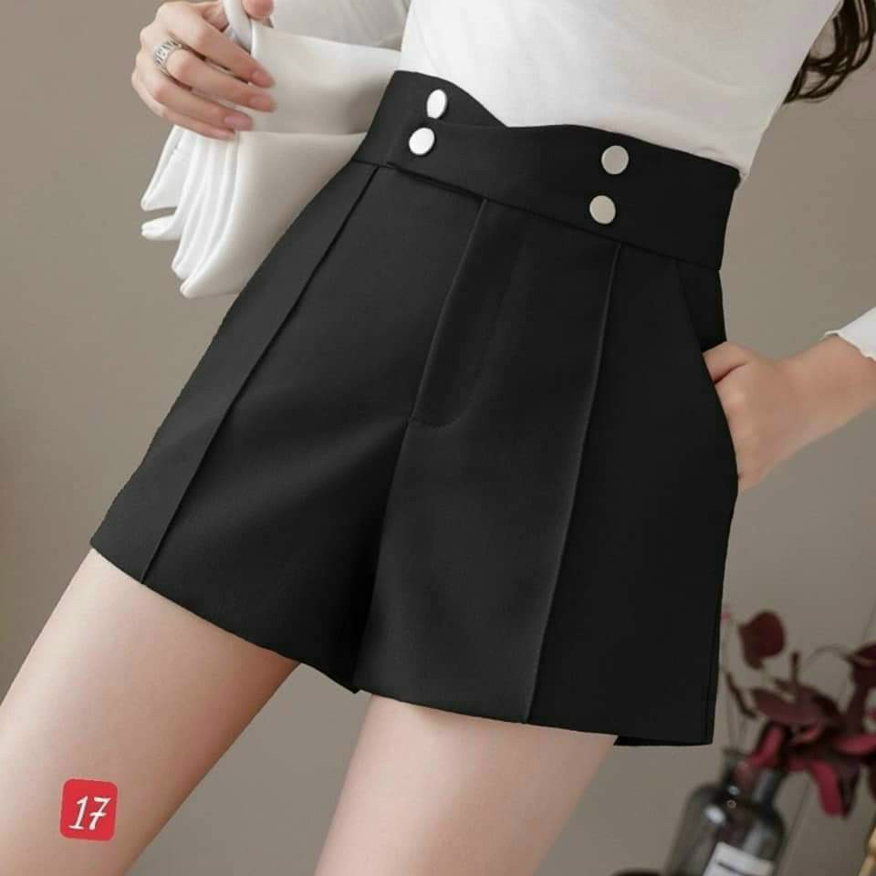 quần short cạp cao 4 cúc