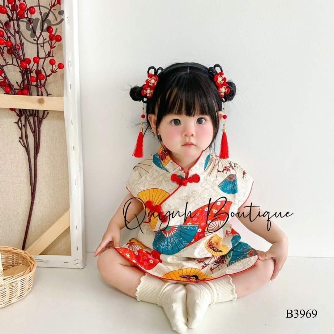 Baby Girl's Cheongsam Dress for Mid-Autumn Festival, 8kg - 25kg