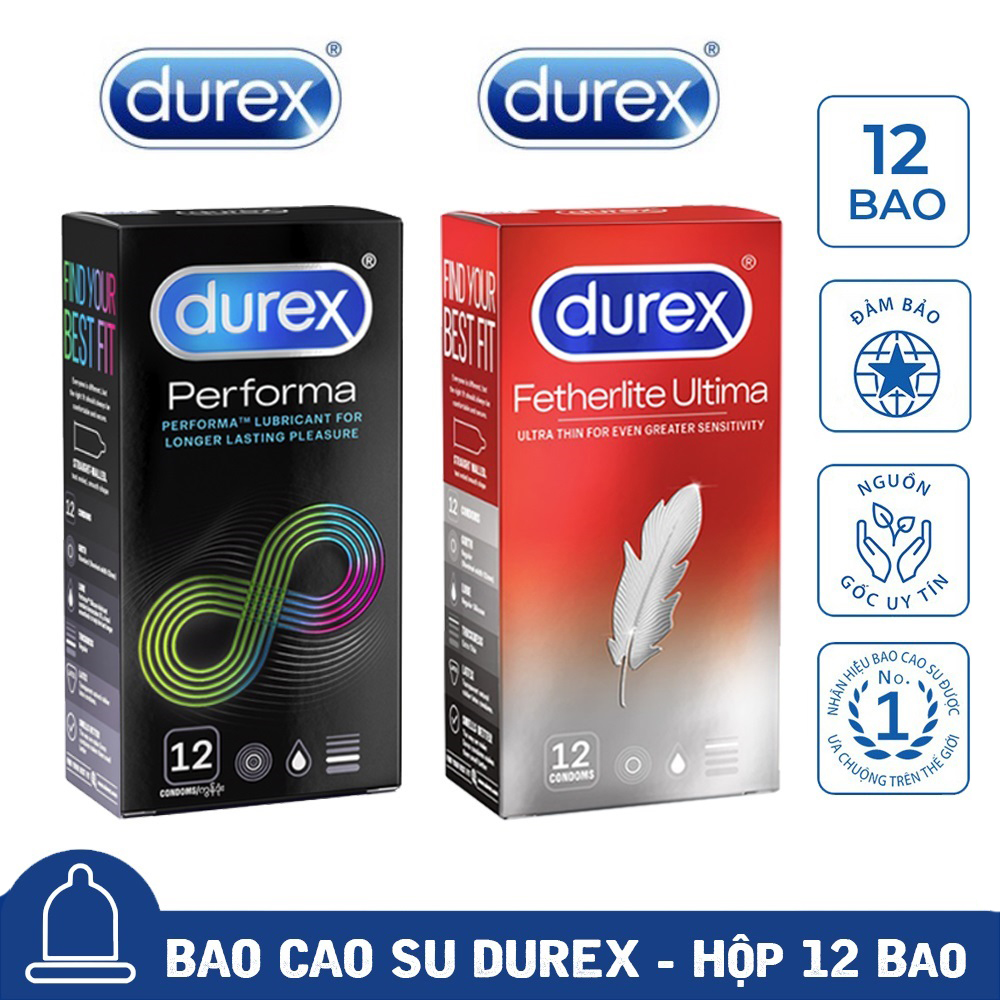 Mua 1 tặng 1 Bao Cao Su Durex Performa kéo dài thời gian quan hệ + Durex