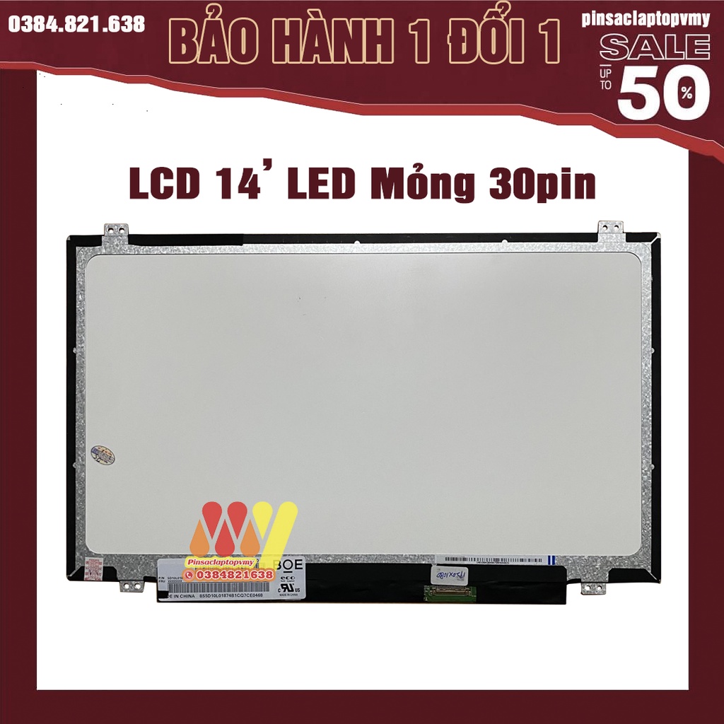 Màn hình cho laptop 14 inch led mỏng slim 30 pin hd - full hd - dùng cho hp dell lenovo asus acer