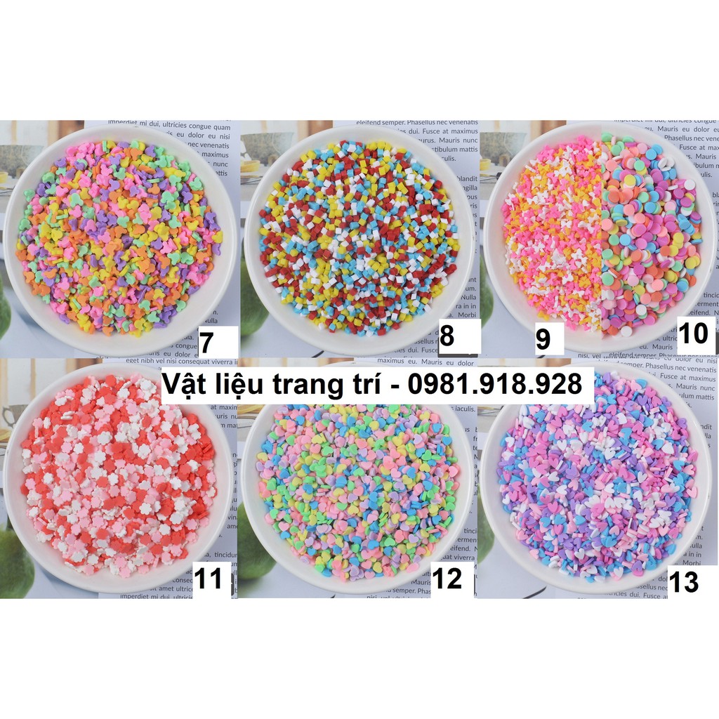 [HCM]Cốm Trộn Slime (100G) Phụ Kiên Trang Trí