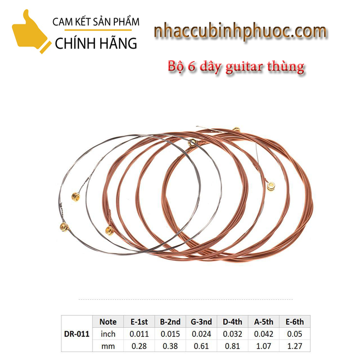Bộ dây đàn guitar thùng Elixir size11/52 (Bộ)