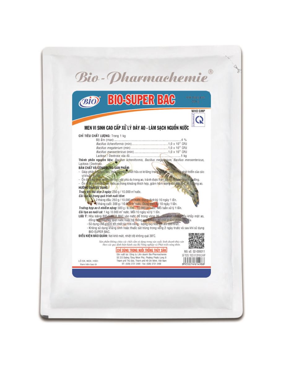 Bio-super bac 250g vi sinh xử lý cho cá
