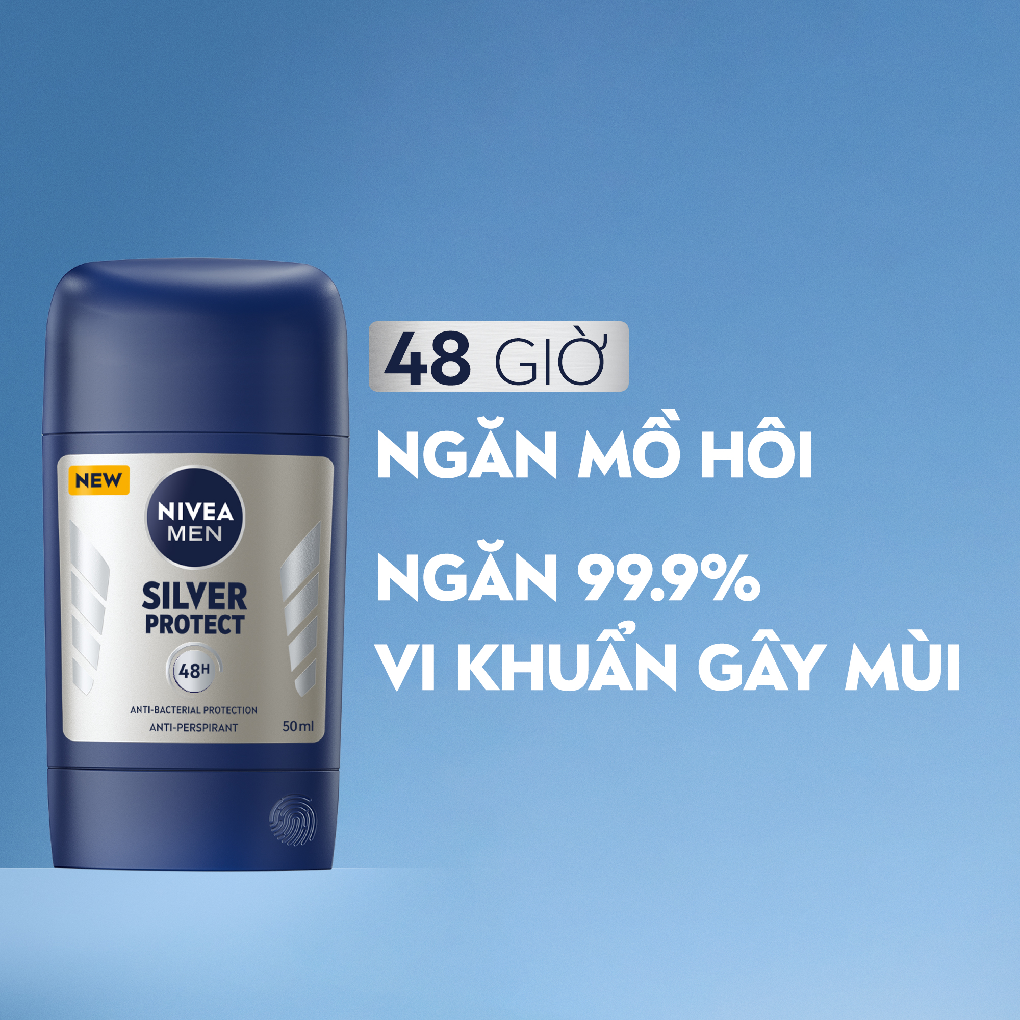 Bộ 4 Sáp Khử Mùi NIVEA MEN Phân Tử Bạc (50 ml) - 83181