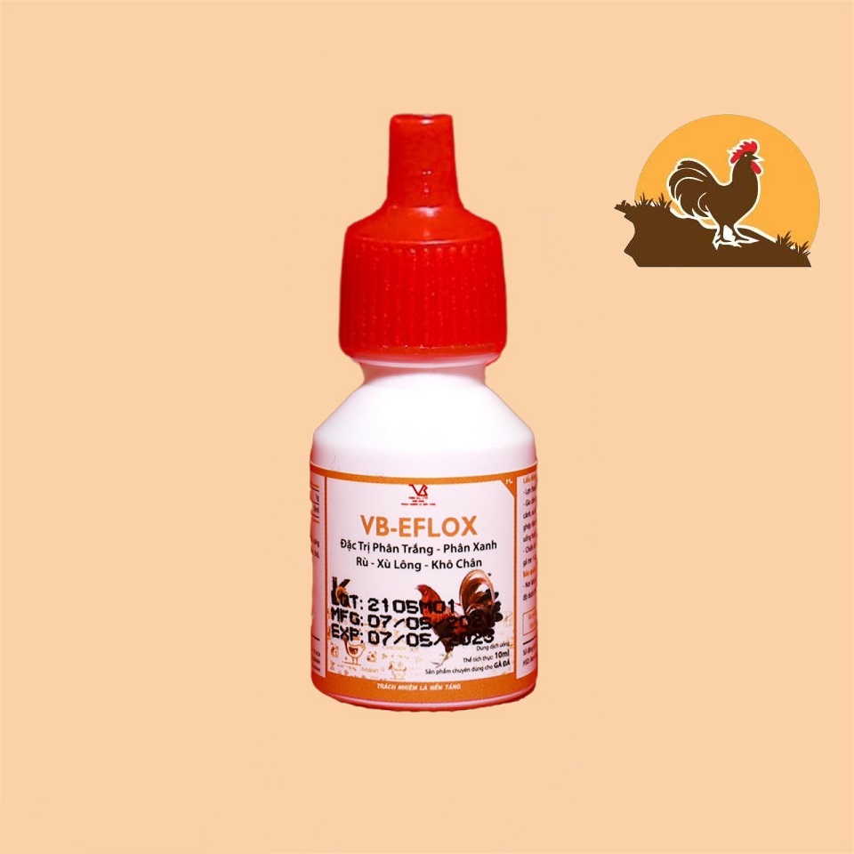 VB-EFLOX -10 LỌ X 10 ML phân trắng, phân xanh, rù, xù lông